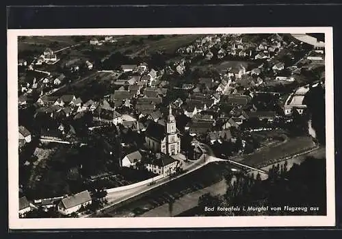 AK Bad Rotenfels i. Murgtal, Ortsansicht vom Flugzeug aus