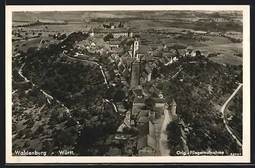 AK Waldenburg / Württ., Fliegeraufnahme der Ortschaft