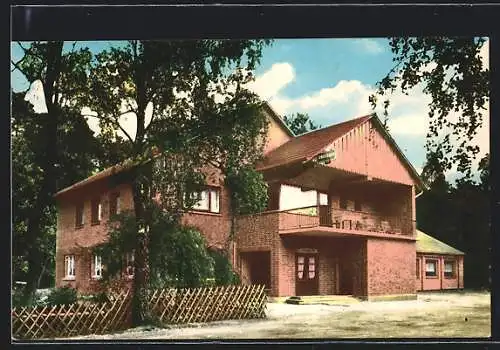 AK Lübberstedt, Blick auf das Gasthaus Waldesruh