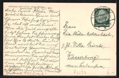 AK Freudenstadt /Schwarzwald, Hotel Rappen