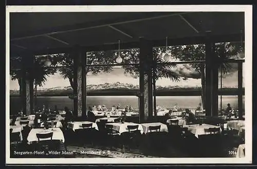 AK Meersburg a. B., Seegarten-Hotel, Blick von der Terrasse