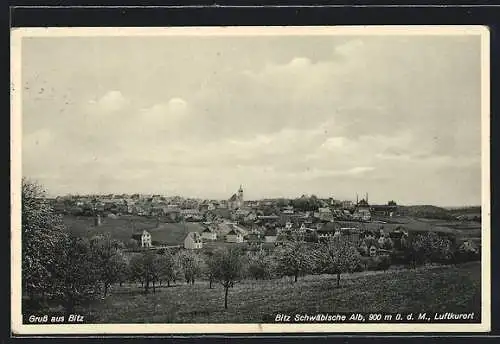 AK Bitz / Württ., Ortsansicht mit Kirche