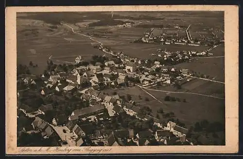 AK Stetten a. k. M., Heuberg vom Flugzeug aus