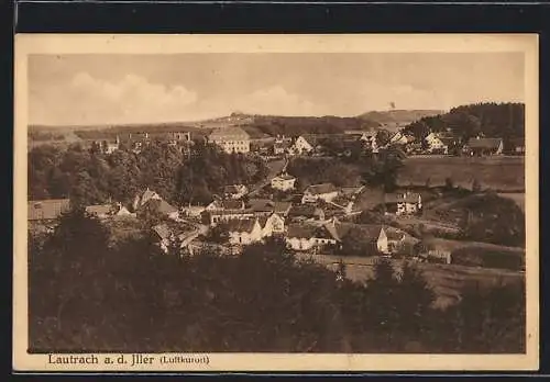 AK Lautrach a. d. Iller, Ortsansicht aus der Vogelschau