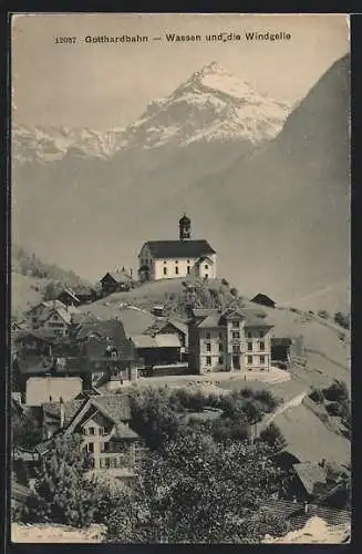 AK Wassen, Ortsansicht mit Windgelle