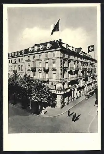 AK Zürich, Hotel St. Gotthard, Bahnhofstrasse 87