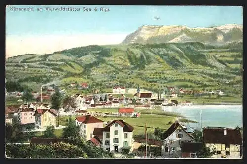 AK Küssnacht /Vierwaldstätter See, Ortsansicht mit Rigi