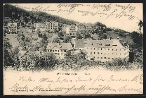 AK Walzenhausen, Ortsansicht am Platz