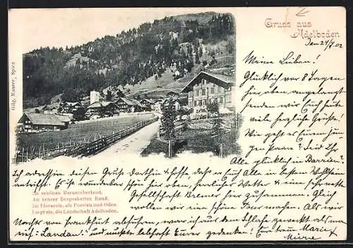 AK Adelboden, Blick in den Ort