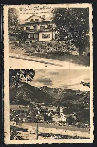 AK Fischbachau, Gasthaus zum Breitenstein, Ortsansicht