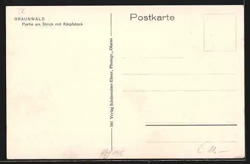 AK Braunwald, Partie am Strick mit Kärpfstock