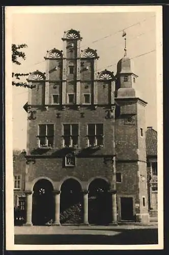 AK Meppen /Ems, Frontalansicht des Rathauses
