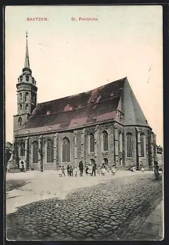 AK Bautzen, Blick auf die St. Petrikirche
