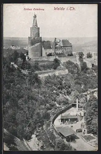 AK Weida / Thür., Blick auf Schloss Osterburg