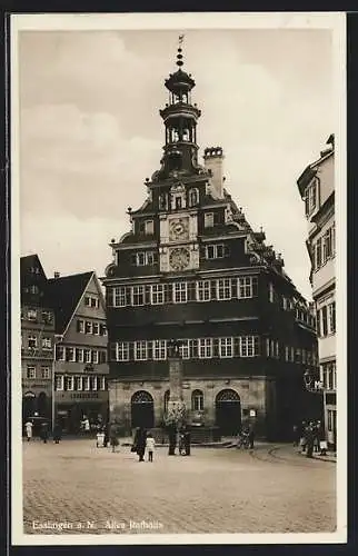 AK Esslingen a. N., Brunnen am alten Rathaus