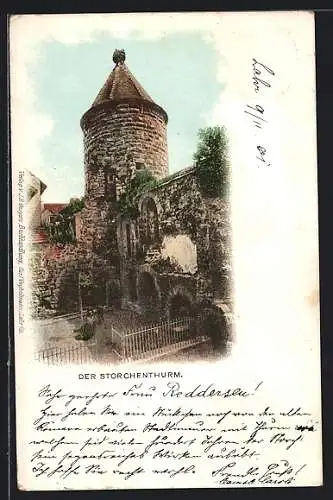 AK Lahr / Baden, der Storchenturm