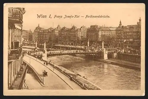 AK Wien, Franz-Josefs-Kai, Ferdinandsbrücke
