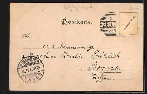 AK Grossglockner, Pinzgauerin in Tracht, Edelweiss um 1900