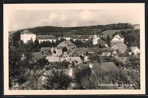 AK Kreuzstetten, Niederkreuzstetten mit Kirche