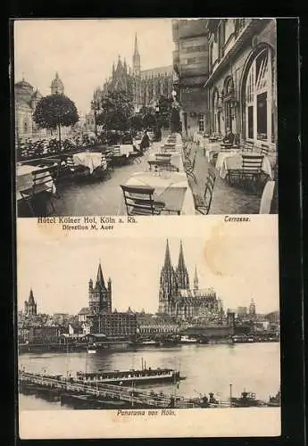 AK Köln, Hotel Kölner Hof, Terrasse