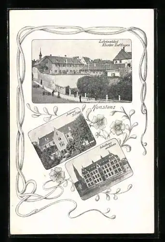 AK Konstanz, Lehrinstitut Kloster Zoffingen, Internat St. Peter, Schulhaus am Rhein