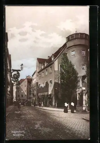 AK Regensburg, Strassenpartie am Wiedfang