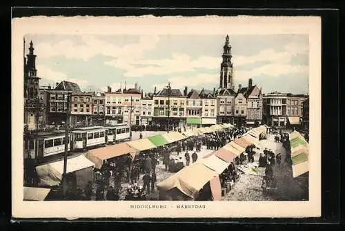 AK Middelburg, Marktdag, Strassenbahn
