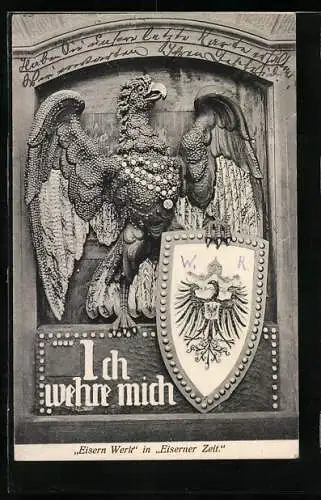 AK Emmendingen, Eisern Werk in Eisener Zeit, Adler mit Schild, Kriegshilfe