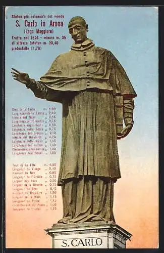 AK Arona /Lago Maggiore, Statua piu colossale del monde S. Carlo