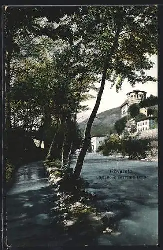 AK Rovereto, Castello e Torrente Leno