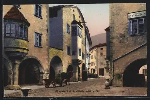 AK Neumarkt a. d. Etsch, Ortsansicht mit Strassenpartie
