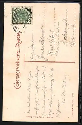 AK Gomagoi, Blick auf die Siedlung mit der Kapelle und dem Gasthof