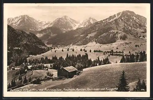 AK Schattwald /Tirol, Rehbach mit Rohnespitze