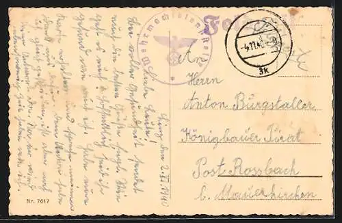 AK Linz a. d. Donau, Ortsansicht mit Uferpartie