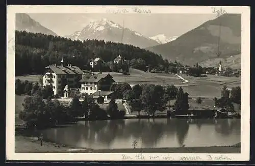 AK Lans, Lansersee mit Habicht und Freiger aus der Vogelschau