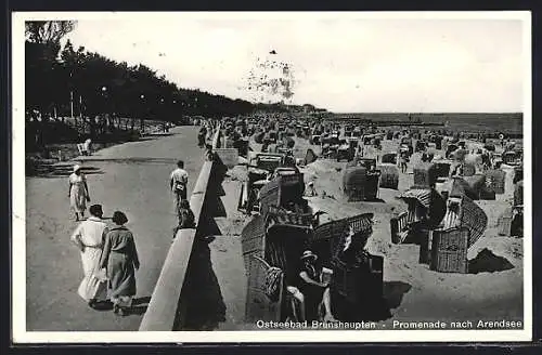 AK Brunshaupten, Promenade nach Arendsee