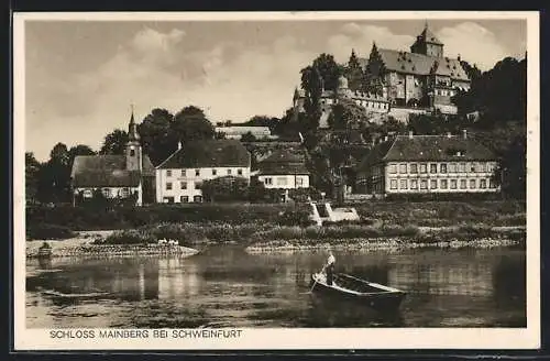 AK Schweinfurt, Teilansicht mit Schloss Mainberg