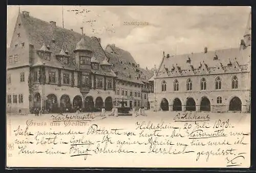 AK Goslar, Hotel Kaiser-Worth am Marktplatz