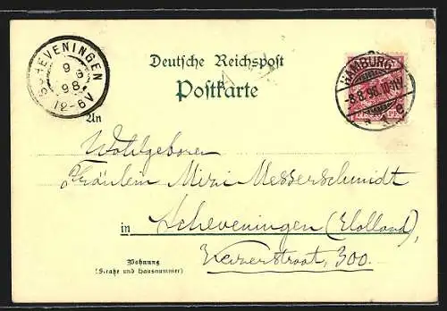 Lithographie Hamburg-Neustadt, Postgebäude