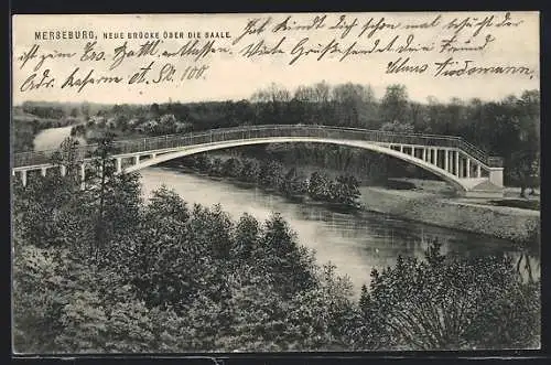 AK Merseburg, Neue Brücke über die Saale