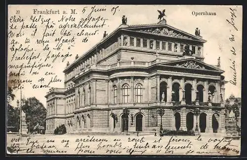 AK Frankfurt a. M., Blick auf das Opernhaus