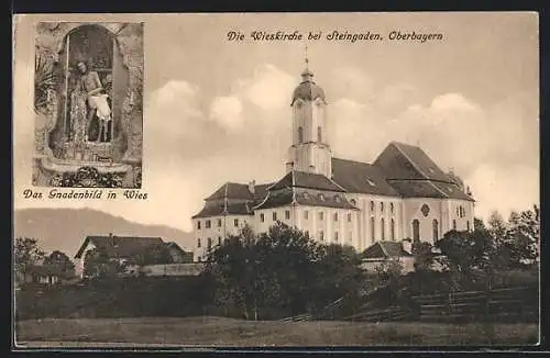 AK Wies /Steingaden, Wieskirche mit Gnadenbild