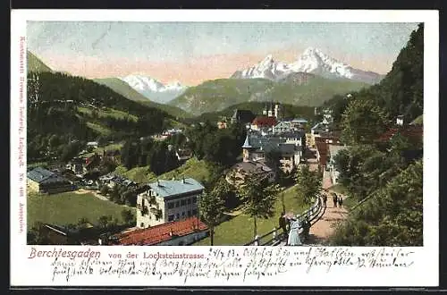 AK Berchtesgaden, Blick von der Locksteinstrasse