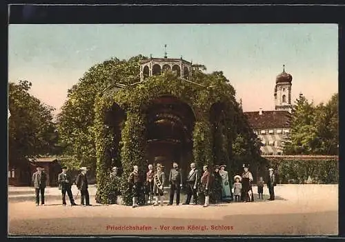 AK Friedrichshafen, Partie vor dem Königl. Schloss