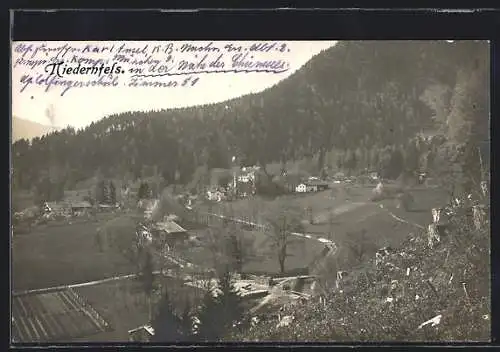 AK Niedernfels, Ortsansicht mit Wald