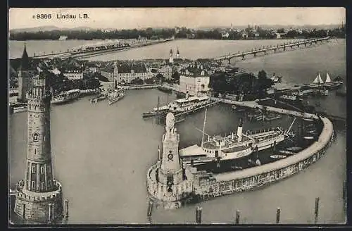 AK Lindau i. B., Schiffe am Hafen