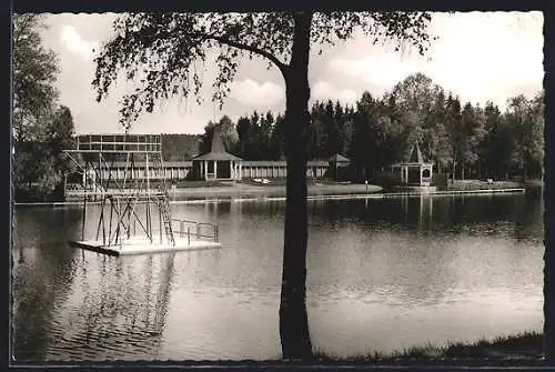 AK Bad Dürrheim /Schw., Salinensee mit Strandbad