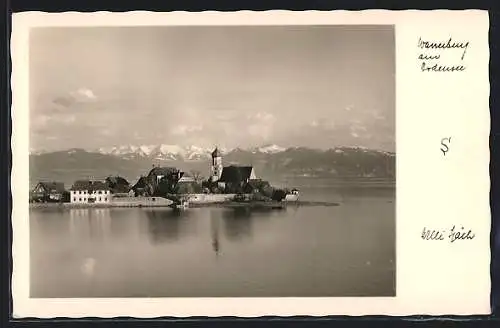 AK Wasserburg /Bodensee, Ortsansicht vom See aus