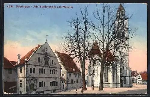 AK Überlingen / Bodensee, Alte Stadtkanzlei und Münster