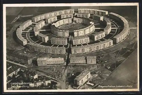 AK Leipzig, Der Rundling, Fliegeraufnahme